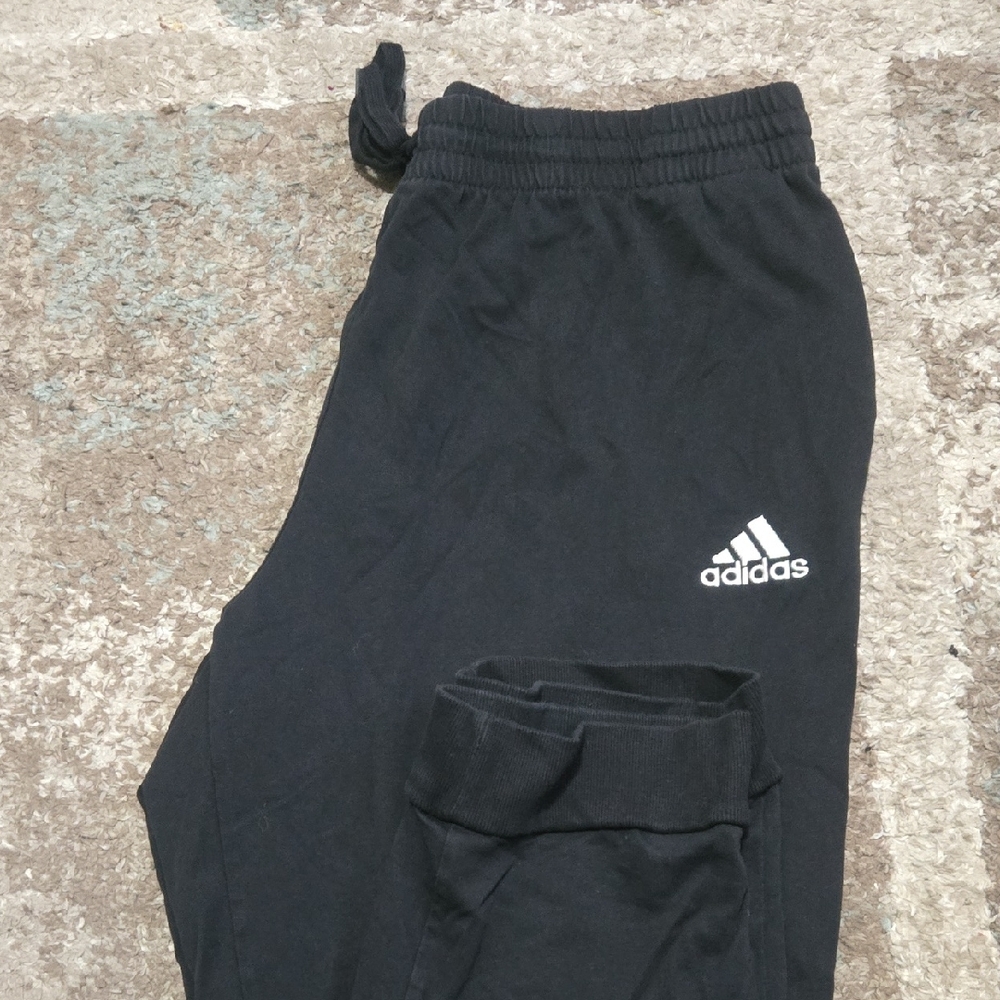 Adidas Black Sweatpants Relaxed Fit Cotton Blend